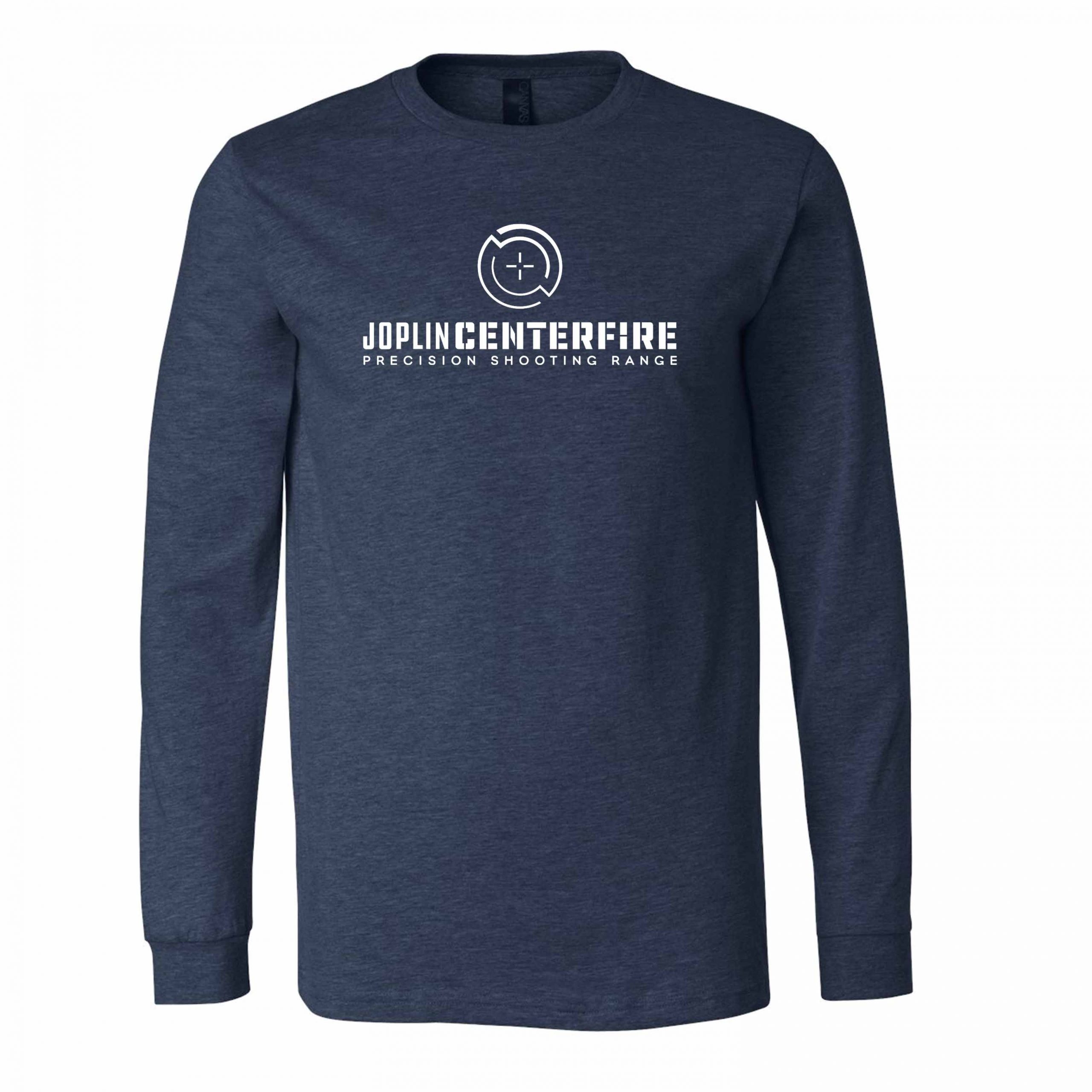 JCF Long Sleeve Shirt – Heather Navy/White | Joplin Centerfire