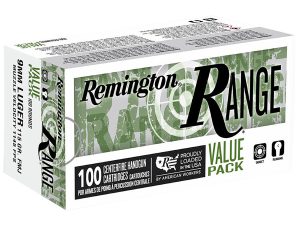 Remington Range 9mm 100 rounds 115 grain