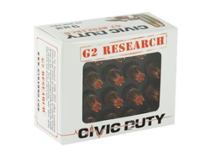G2 Research, Civic Duty, 9MM, 94 Grain, Lead Free, 20 Round Box