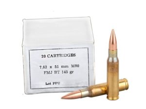 PPU 7.62x51 M80 20rd FMJ BT