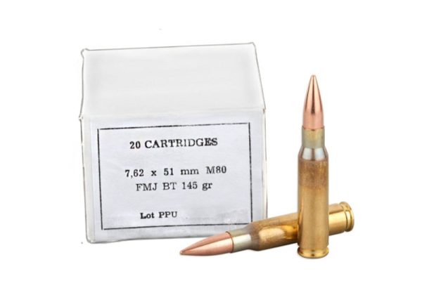 PPU 7.62x51 M80 20rd FMJ BT