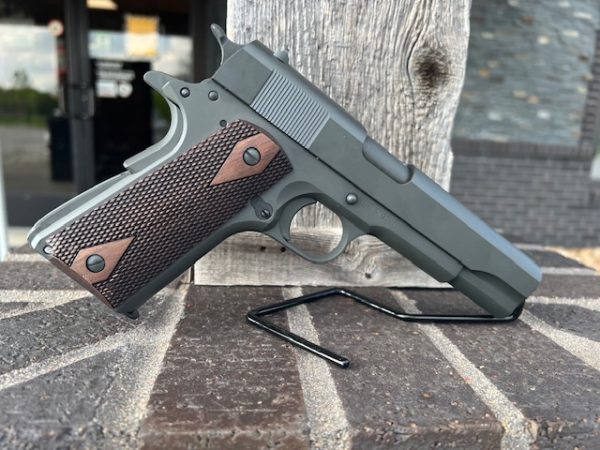Used Tisas 1911 Government .45 ACP Semi-Automatic Pistol, 5" Barrel, 7+1 Capacity, Parkerized Finish with Wood Grips - 1911A1GOVT